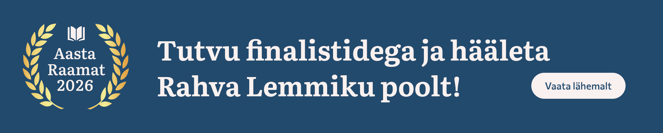 Aasta Raamat - finalistid - ESILEHT